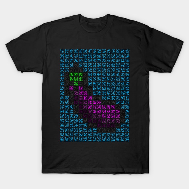 Pixelated Eggplant T-Shirt by NightserFineArts